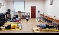 В отделении дневного пребывания ОБУСО «ЦСО «Участие» города Курска» было проведено занятие по «Адаптивной физкультуре»